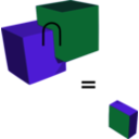 download Intersection Of Two Cubes clipart image with 0 hue color