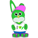 download Funny Bunny With Summer Fashion Wear clipart image with 90 hue color