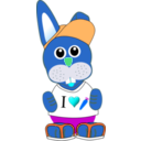 download Funny Bunny With Summer Fashion Wear clipart image with 180 hue color