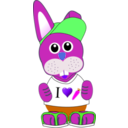 download Funny Bunny With Summer Fashion Wear clipart image with 270 hue color