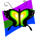 download Butterfly clipart image with 225 hue color