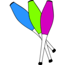 download Clubs Juggling clipart image with 90 hue color