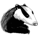download Badger clipart image with 0 hue color