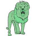 download Lion clipart image with 90 hue color