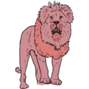 download Lion clipart image with 315 hue color