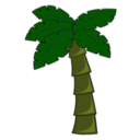 download Palm Tree clipart image with 45 hue color
