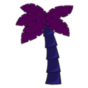 download Palm Tree clipart image with 225 hue color