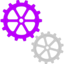 download Gears clipart image with 225 hue color