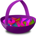 download Raffle Basket clipart image with 270 hue color