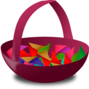 download Raffle Basket clipart image with 315 hue color