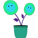 download Smiley Sun Flowers clipart image with 135 hue color