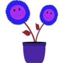 download Smiley Sun Flowers clipart image with 225 hue color