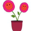 download Smiley Sun Flowers clipart image with 315 hue color