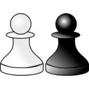 download Black And White Pawns D R clipart image with 315 hue color