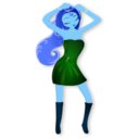 download Glamorous Lady Dancing 2 clipart image with 180 hue color