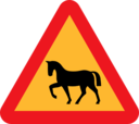 Warning Horses Roadsign