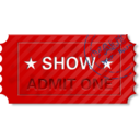 download Ticket Admit One With Stamp clipart image with 0 hue color