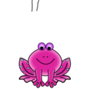 download Green Valentine Frog With Pink Hearts clipart image with 225 hue color