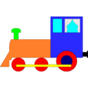 download Locomotive clipart image with 0 hue color