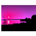 download Sunset clipart image with 270 hue color