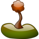 download Glossy Tree clipart image with 0 hue color