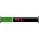 download Gnu License Web Badge clipart image with 270 hue color