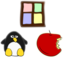 Window Penguin And Apple