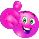 download Thumbs Up Happy Smiley Emoticon clipart image with 270 hue color