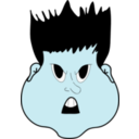 download Angry Boy clipart image with 180 hue color