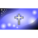 download Iceblue Glowing Cross Wallpaper clipart image with 0 hue color