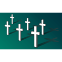 download Crosses On Field Remembrance Day clipart image with 45 hue color