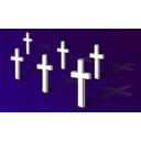 download Crosses On Field Remembrance Day clipart image with 135 hue color
