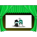 download Cinema 4 The Stage clipart image with 135 hue color