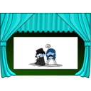 download Cinema 4 The Stage clipart image with 180 hue color