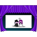 download Cinema 4 The Stage clipart image with 270 hue color