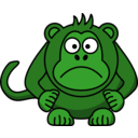 download Angry Cartoon Monkey clipart image with 90 hue color