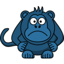 download Angry Cartoon Monkey clipart image with 180 hue color