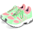 download Sneakers clipart image with 180 hue color