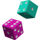 download Green And Purple Dice clipart image with 45 hue color