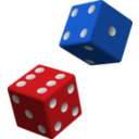 download Green And Purple Dice clipart image with 90 hue color
