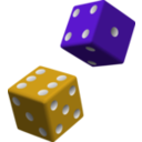 download Green And Purple Dice clipart image with 135 hue color