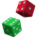 download Green And Purple Dice clipart image with 225 hue color
