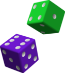 Green And Purple Dice