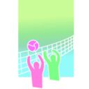 download Volleyball clipart image with 90 hue color