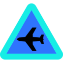 download Airplane Roadsign clipart image with 180 hue color
