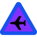 download Airplane Roadsign clipart image with 225 hue color
