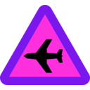 download Airplane Roadsign clipart image with 270 hue color