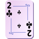 download Ornamental Deck 2 Of Clubs clipart image with 225 hue color