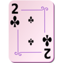 download Ornamental Deck 2 Of Clubs clipart image with 270 hue color