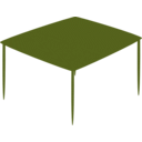 download Small Square Table 01 clipart image with 45 hue color